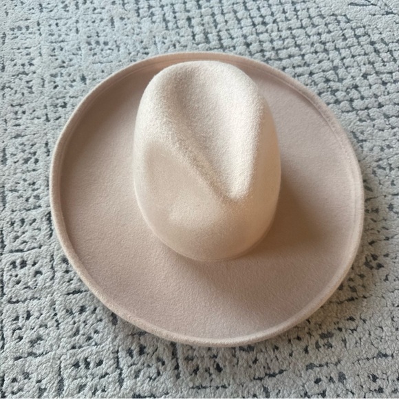 Olive & Pique Owen Pencil Brim Wool Felt Rancher Hat in Cream/Beige main image 6